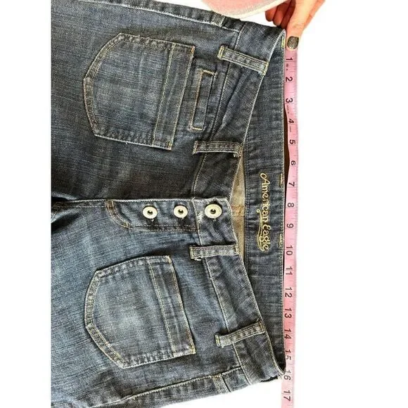 American Eagle Jeans Button Fly Size 8 Regular - Picture 12 of 13